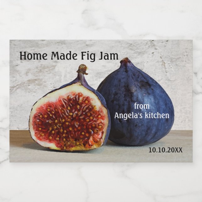Etiqueta do contêiner de fig jam doméstica (Rótulo Único)