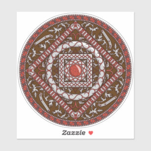 Etiqueta do contorno da mandala do Aries