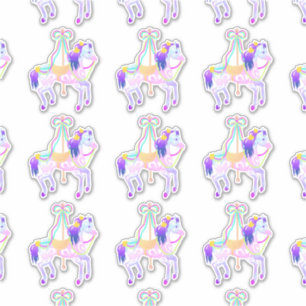 Etiqueta do contorno do cavalo do carrossel