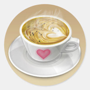 Etiqueta do copo de café do amor e dos namorados