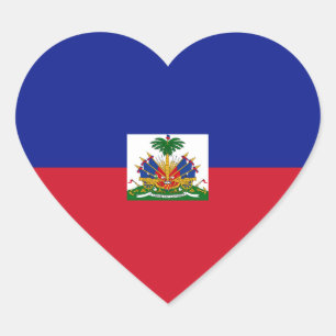 Etiqueta do coração da bandeira de Haiti