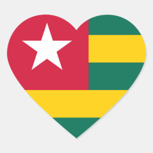 Etiqueta do coração da bandeira de Togo