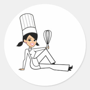 Etiqueta do cozinheiro chefe das mulheres com