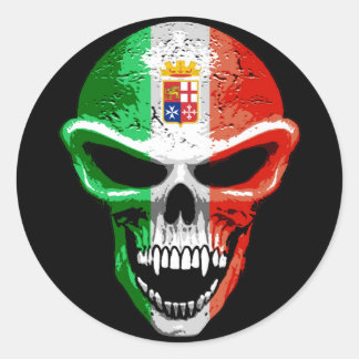 Etiqueta do crânio de Italia