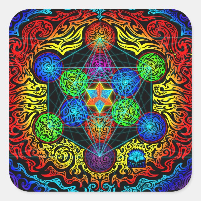 Etiqueta do cubo de Metatron (Frente)