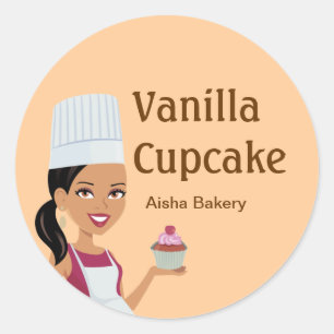 Etiqueta do cupcake & arte redondas #1 do caráter