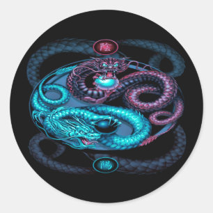 etiqueta do design dos dragões