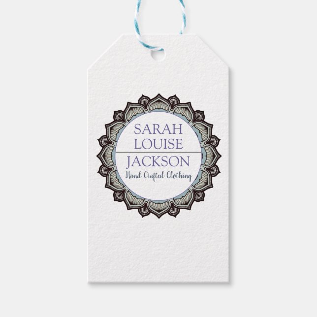 Etiqueta do Designer de Vestuário Feita à Mão do M (Frente)