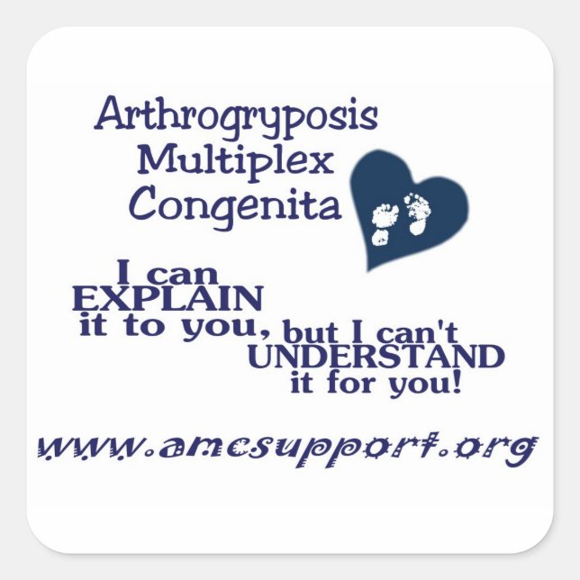 Etiqueta do dia da consciência de Arthrogryposis (Frente)