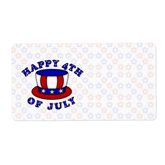Etiqueta do Dia da Independência dos EUA, 4 de jul (Frente)