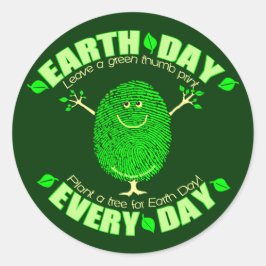 Etiqueta do Dia da Terra do ambiente do impressão