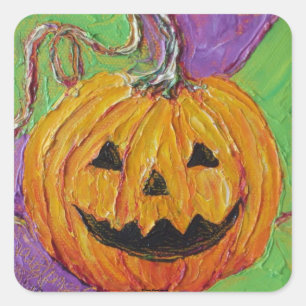 Etiqueta do Dia das Bruxas da Jack-O-Lanterna
