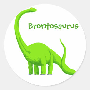 Etiqueta do dinossauro do Brontosaurus