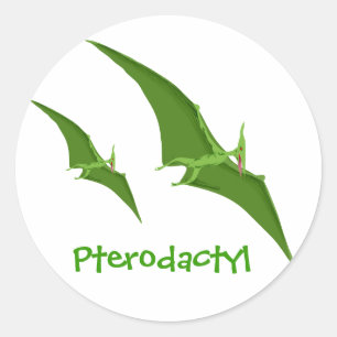 Etiqueta do dinossauro do Pterodactyl