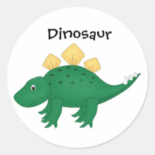 Etiqueta do dinossauro verde