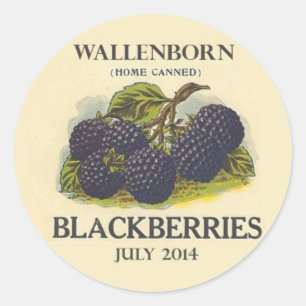 Etiqueta do doce de Blackberry do vintage