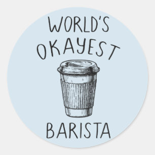 Etiqueta do dom da cafetaria do Okayest Barista do