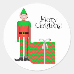 Etiqueta do duende do Natal - pacote do presente