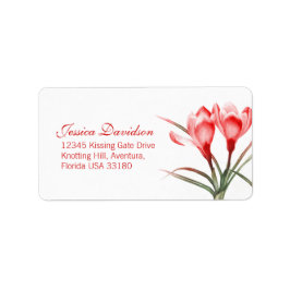 etiqueta do endereço de resposta do casamento verm