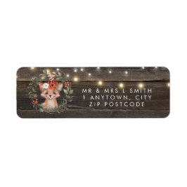 etiqueta do endereço de retorno floral do chá de f