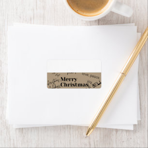 etiqueta do endereço de volta de Natal