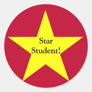 Etiqueta do estudante da estrela