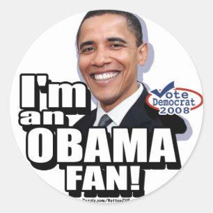 Etiqueta do fã de Obama
