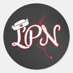 Etiqueta do favor da enfermeira de LPN/selo
