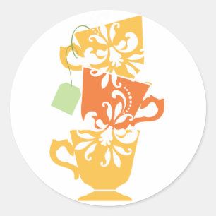 Etiqueta do favor do chá de panela - chá