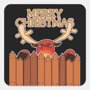 Etiqueta do Feliz Natal da rena