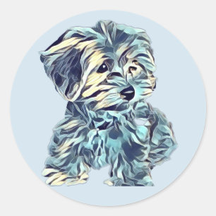 Etiqueta do filhote de cachorro de Morkie
