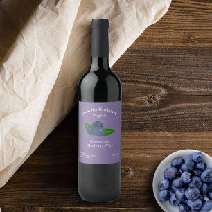 Etiqueta do frasco de vinho de mirtilo Kraft & Rus