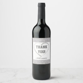 Etiqueta do frasco para obrigado personalizado