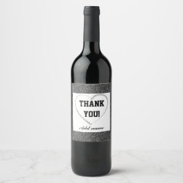 Etiqueta do frasco para obrigado personalizado