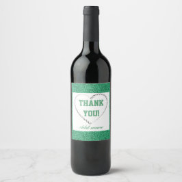 Etiqueta do frasco para obrigado personalizado