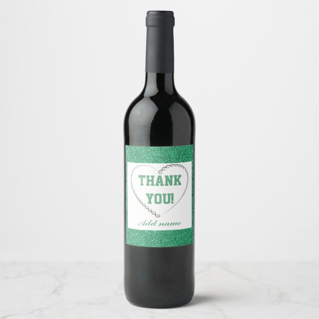 Etiqueta do frasco para obrigado personalizado (Frente)