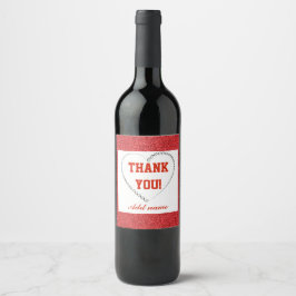Etiqueta do frasco para obrigado personalizado