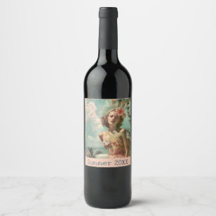 Etiqueta do frasco Vintage Retro Summer