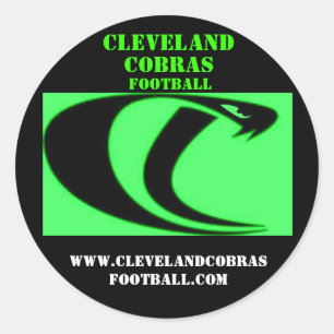 Etiqueta do futebol das cobras de Cleveland