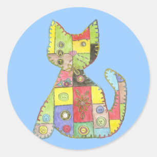 Etiqueta do gato dos retalhos