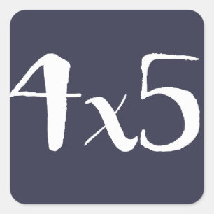 etiqueta do grande formato 4x5 - branco no marinho