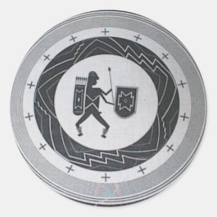 Etiqueta do guerreiro de Mimbres
