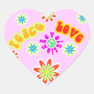 Etiqueta do hippy dos anos sessenta do sentimento