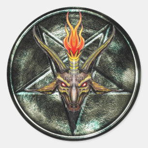 Etiqueta do ídolo de Baphomet