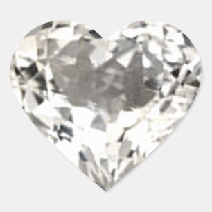 Etiqueta do impressão do diamante do coração