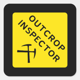 Etiqueta do inspector do afloramento
