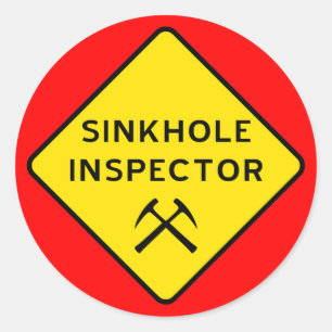 Etiqueta do inspector do Sinkhole