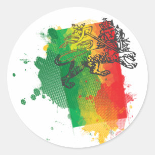 Etiqueta do leão de Jamaica Zion