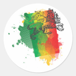 Etiqueta do leão de Jamaica Zion