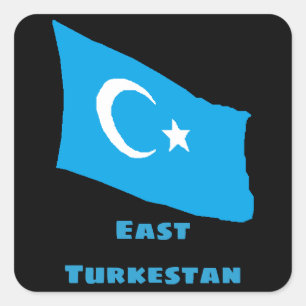 Etiqueta do leste da bandeira de Turkestan